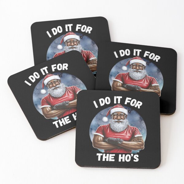 Item preview, African American Sarcastic Christmas I Do It For The Ho's Black Santa Claus designed and sold by elvisg03.