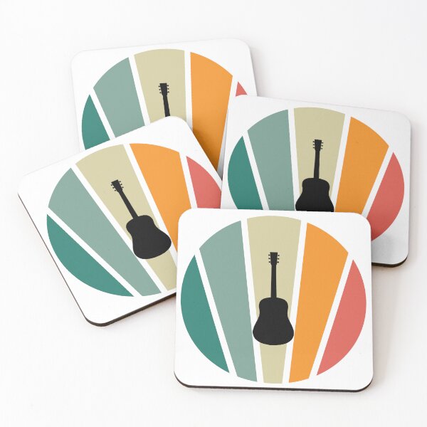 Item preview, Retro Sunset Acoustic Guitar Silhouette designed and sold by JPareDesign.