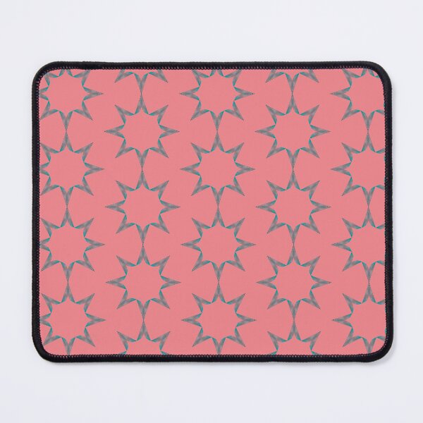 Item preview, Turquoise Stars on Coral Pink designed and sold by CushyNest.