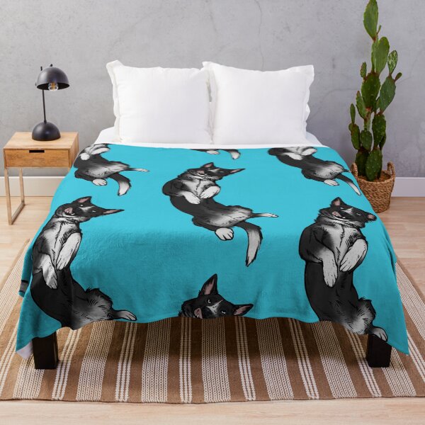Item preview, Blue eyed Border collie silly (blue background) designed and sold by Petcetera.