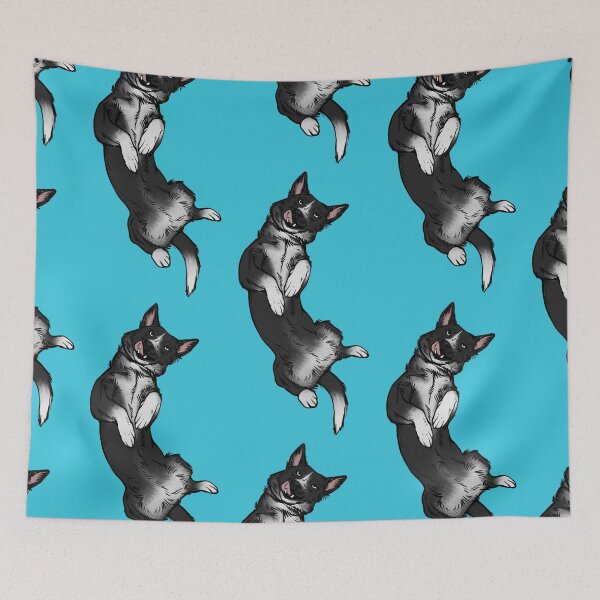 Item preview, Blue eyed Border collie silly (blue background) designed and sold by Petcetera.