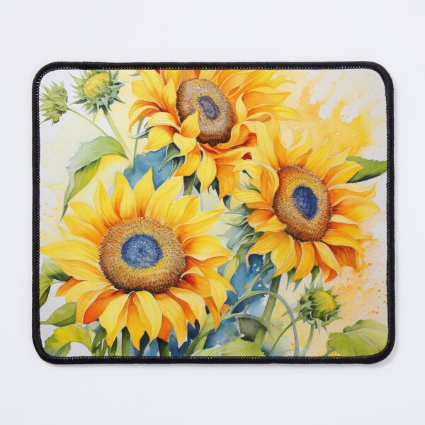 Item preview, Sunflowers on White Background designed and sold by Hartbecke.