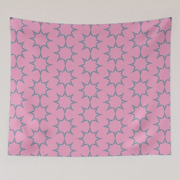 Item preview, Turquoise Stars on Pastel Magenta designed and sold by CushyNest.