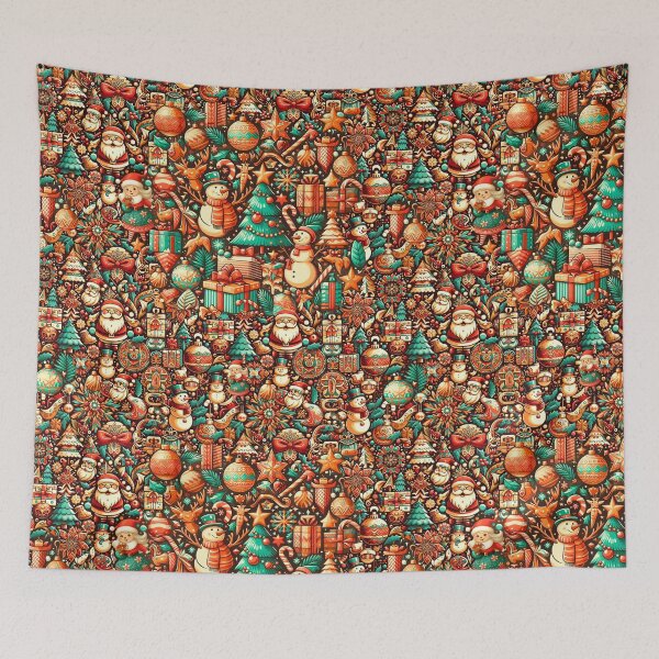 Item preview, Christmas 2023 - Patterns "Orange and Teal" designed and sold by Hemindway.