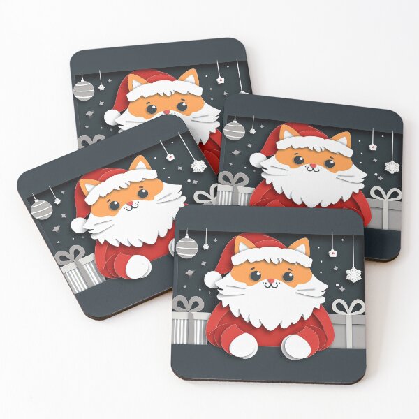 Item preview, Santa Santa Cat designed and sold by PickledjoArt.