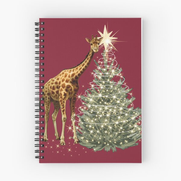 Item preview, Christmas Tree Topper Giraffe Cranberry Red Print  designed and sold by stargazerhill.