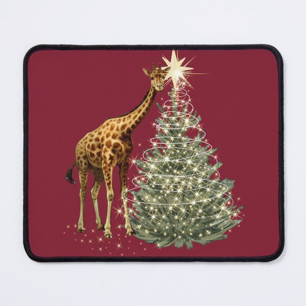 Item preview, Christmas Tree Topper Giraffe Cranberry Red Print  designed and sold by stargazerhill.