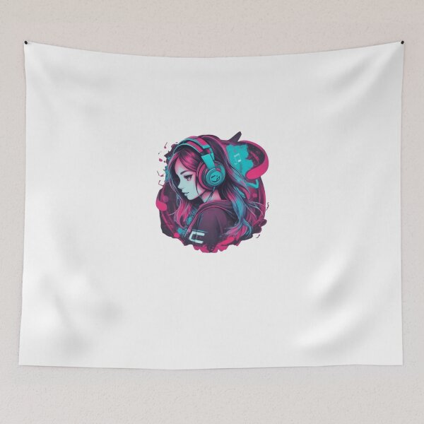 Item preview, anime gamer and musical girl  designed and sold by perfect  world.