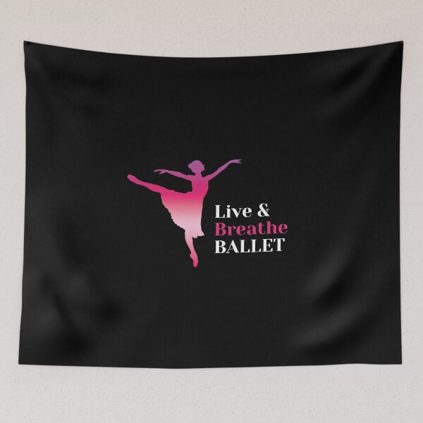 Item preview, Live & Breathe Ballet for dark backgrounds designed and sold by balletart.