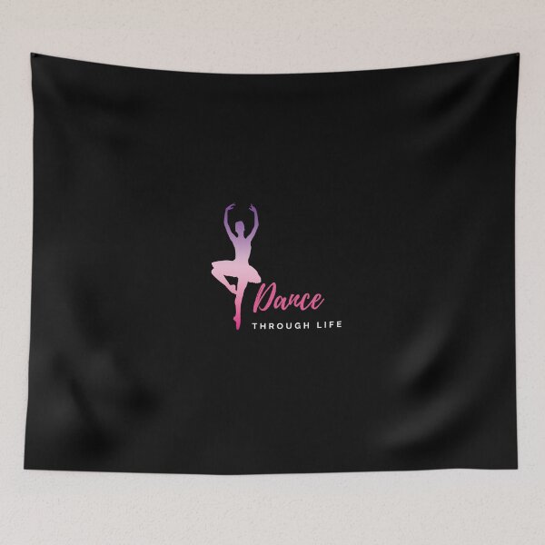 Item preview, Dance Through Life Slogan (dark backgrounds) designed and sold by balletart.