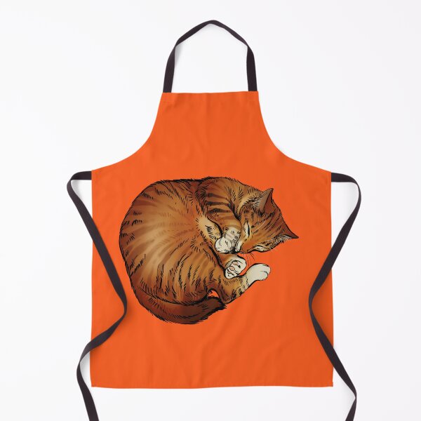 Artikelvorschau, Schlafende orangefarbene Katze (orangefarbener Hintergrund) entworfen und verkauft von Petcetera.