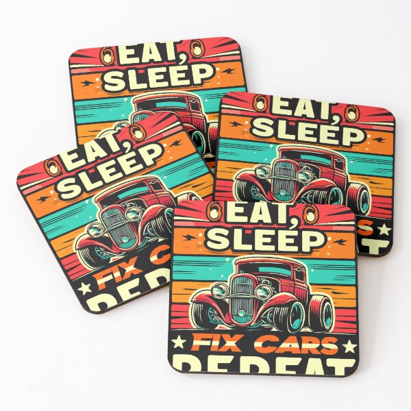 Item preview, Eat Sleep Fix Cars Repeat designed and sold by bihtti.