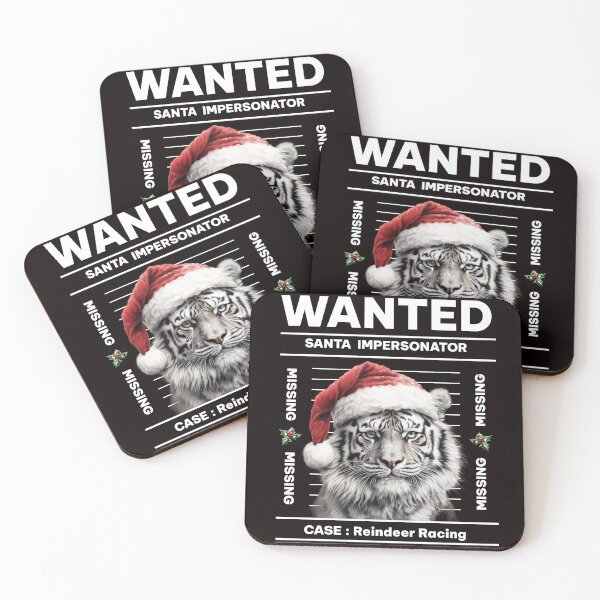 Item preview, Wanted Santa Tiger designed and sold by TigerRoseStudio.
