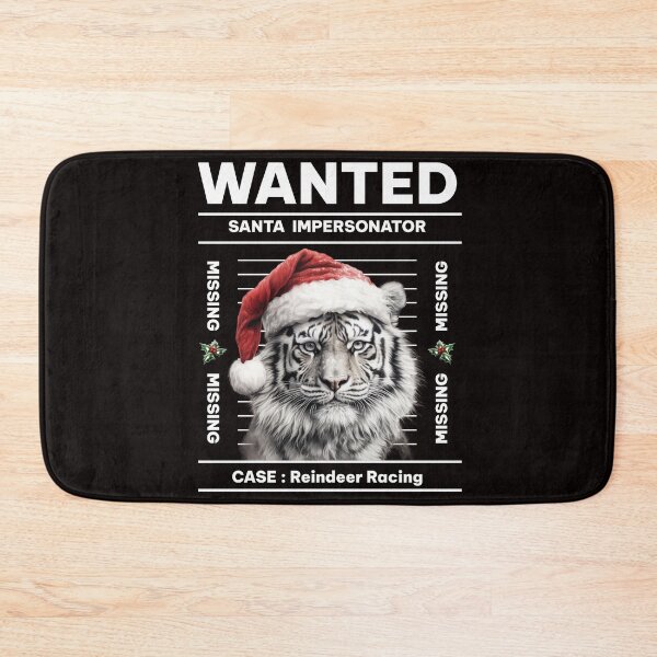 Item preview, Wanted Santa Tiger designed and sold by TigerRoseStudio.