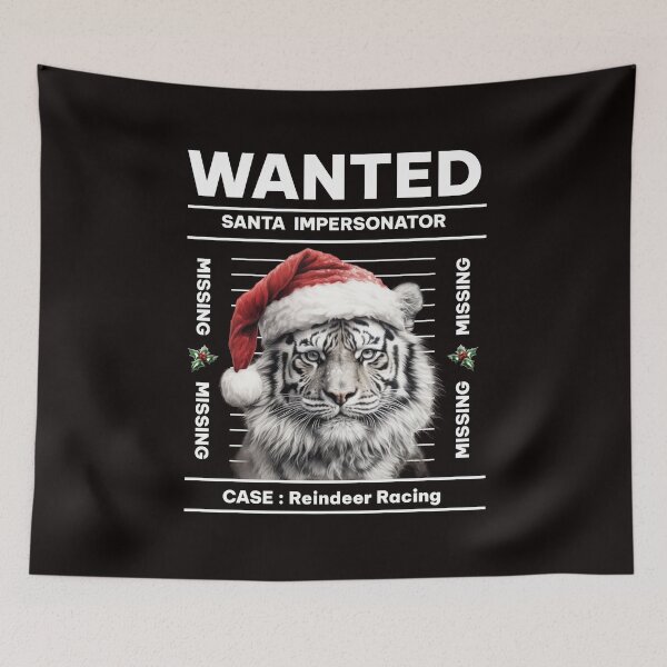 Item preview, Wanted Santa Tiger designed and sold by TigerRoseStudio.