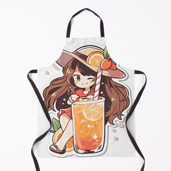 Item preview, Sun Juicy Girl in a Summer Hat , Orange & Glass designed and sold by AwsomeStore.