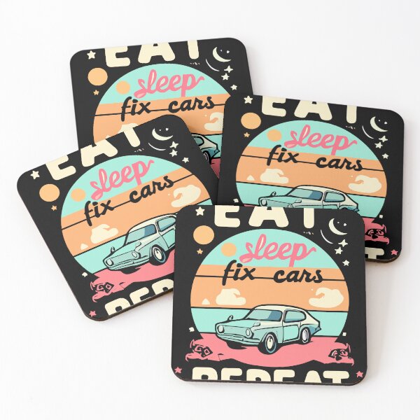 Item preview, Eat Sleep Fix Cars Repeat designed and sold by bihtti.