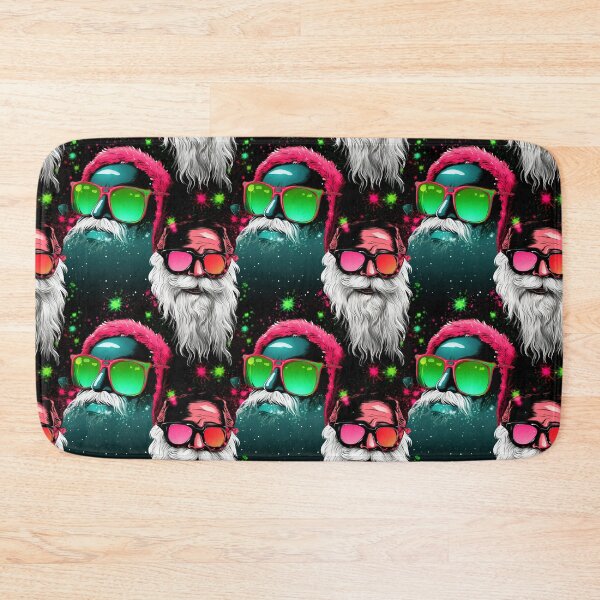 Item preview, Neon Santa pattern designed and sold by Sp3ctrumOfColor.