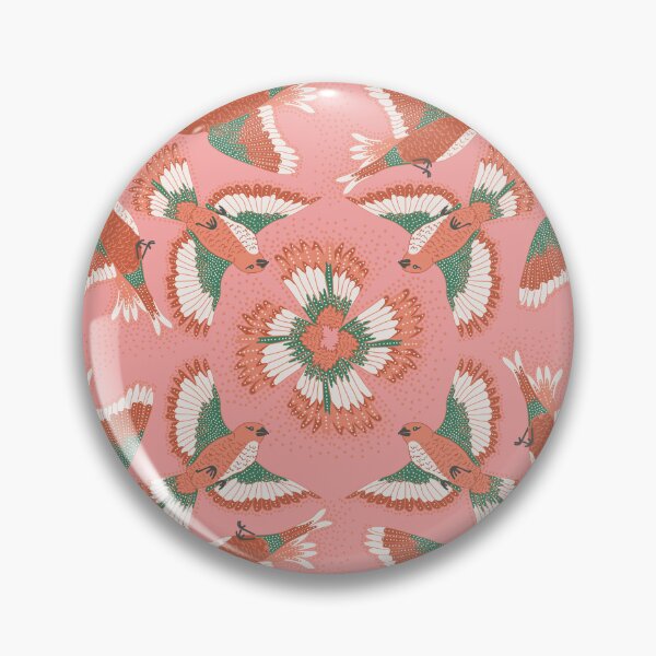 Flying birds Pink Pin