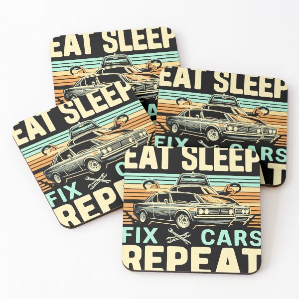 Item preview, Eat Sleep Fix Cars Repeat designed and sold by bihtti.