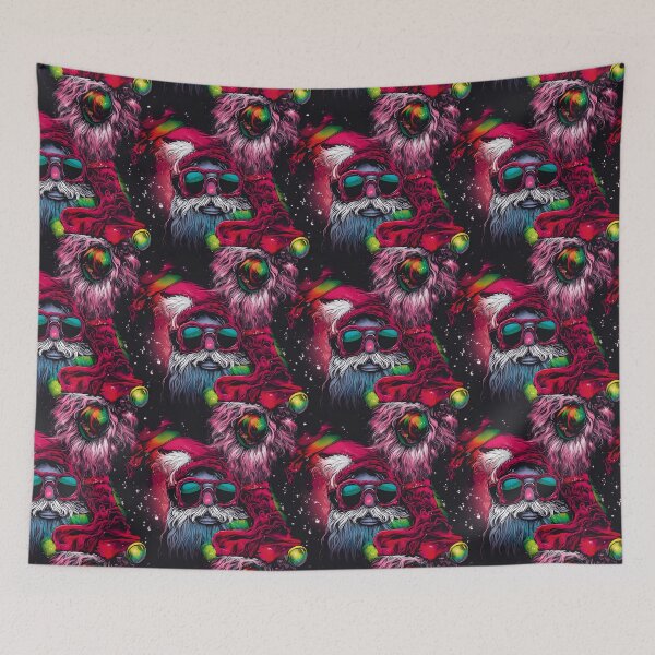 Item preview, yooo, Sup? Neon Santa pattern designed and sold by Sp3ctrumOfColor.