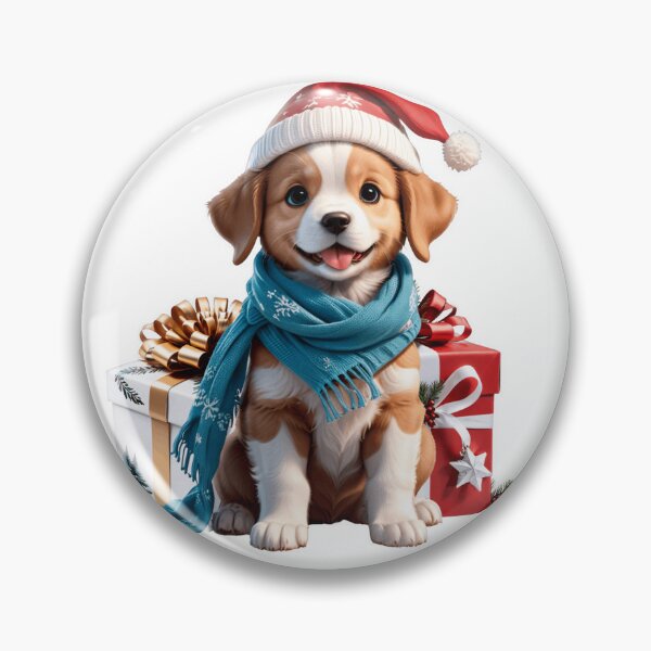 Item preview, Puppy wearing christmas beret and scarf... designed and sold by shopsmarty.