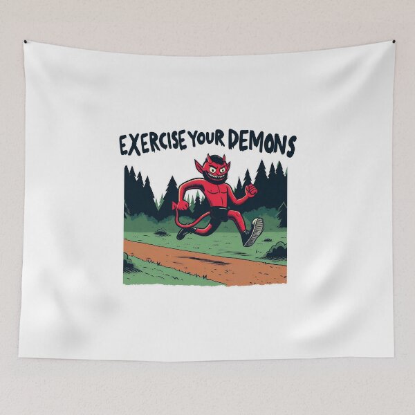 Item preview, Keep Fit and Run, Exercise your Demons designed and sold by jamdoodle.