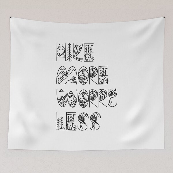 Item preview, Hike More Worry Less Hiking More Mountains designed and sold by Gifts4Guitarist.