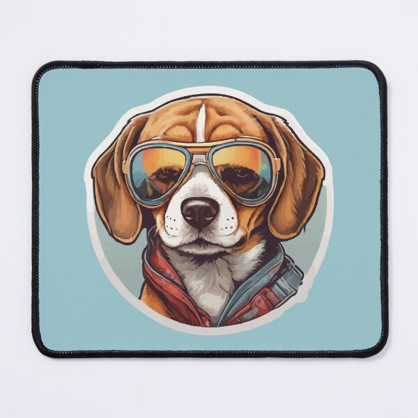 Item preview, Beagle Face Wearing Aviator Sunglasses designed and sold by thecatcouch.