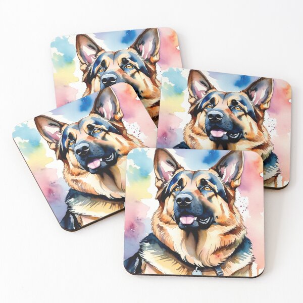 Item preview, Graceful German Shepherd: Watercolor Majesty Captured with Elegance designed and sold by MoonShroomPrint.
