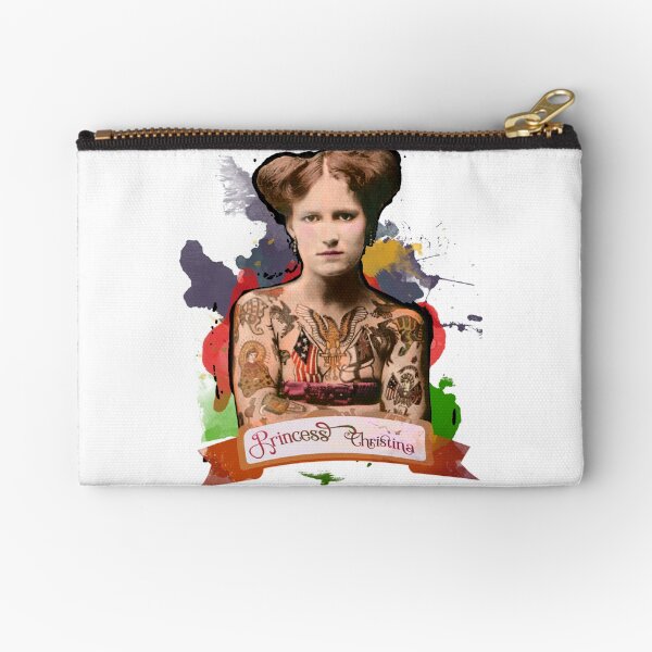Princess Christina (The Tattooed lady) - The Britannia Panopticon Zipper Pouch