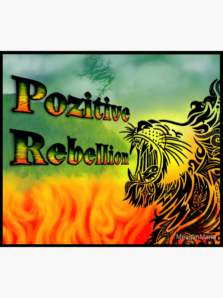 Thumbnail 3 of 3, Sticker, Pozitive Rebellion designed and sold by MeaganMaria.