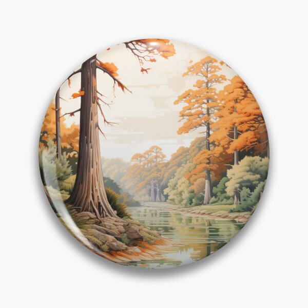 Item preview, Cypress Trees Along River in Fall designed and sold by Hartbecke.