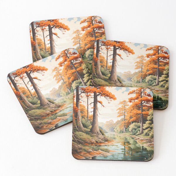 Item preview, Cypress Trees Along River in Fall designed and sold by Hartbecke.