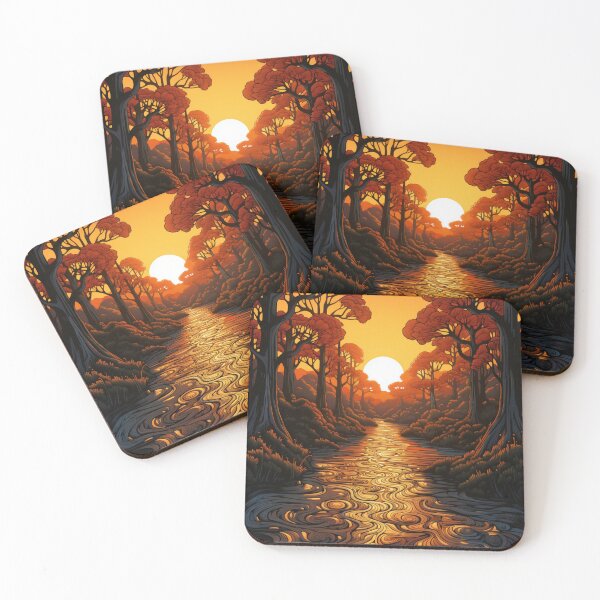 Item preview, Cypress Trees Along River in Fall designed and sold by Hartbecke.