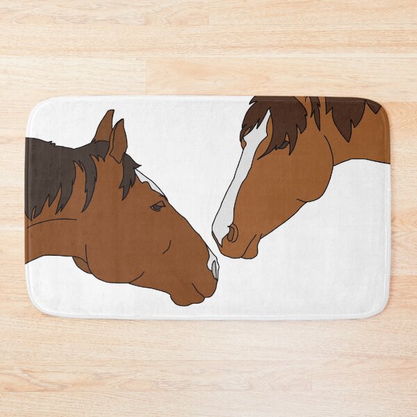 Item preview, Chestnut Horses Nuzzling designed and sold by Abby Art Studio.