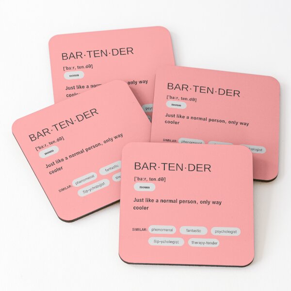 Item preview, Funny Bar Tender Dictionary Definition designed and sold by CheekyChimpCo.