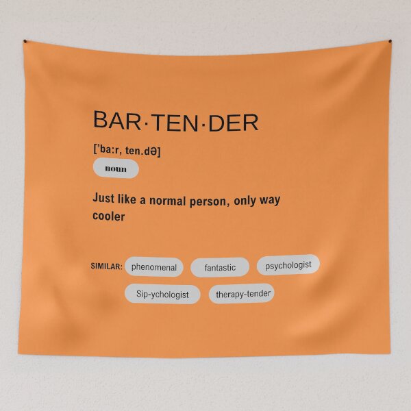 Item preview, Funny Bar Tender Dictionary Definition designed and sold by CheekyChimpCo.
