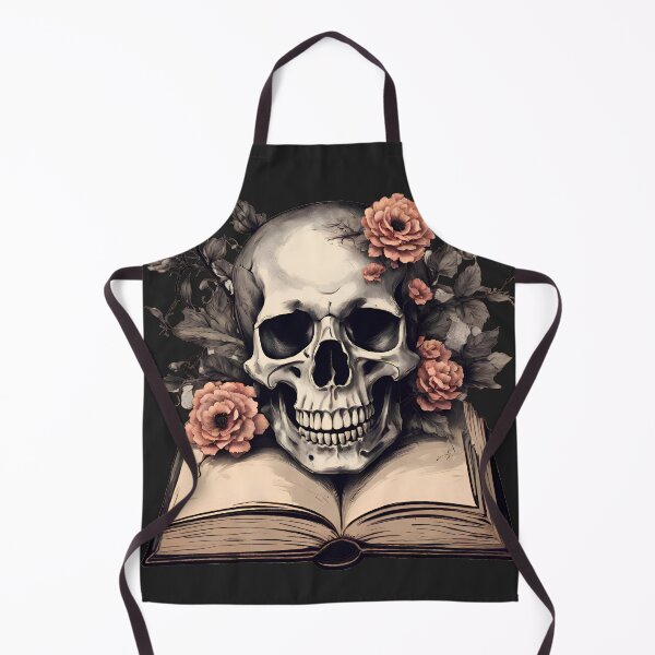 Artikelvorschau, Ein offenes Buch mit rosa Blumen und einem riesigen Totenkopf entworfen und verkauft von N0VEEN.