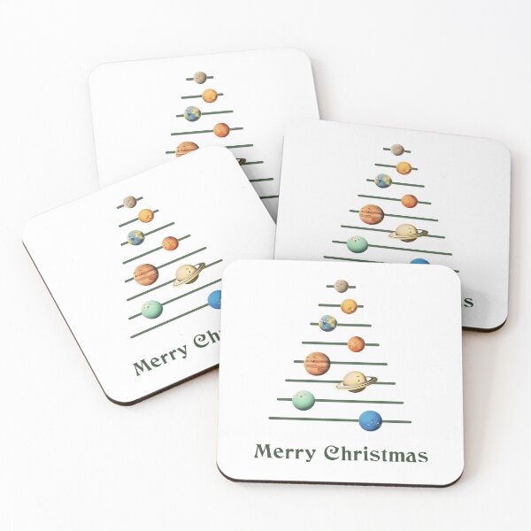 Item preview, Christmas Tree Planets of Solar System cute and kawaii - Merry Christmas designed and sold by celestevolta.