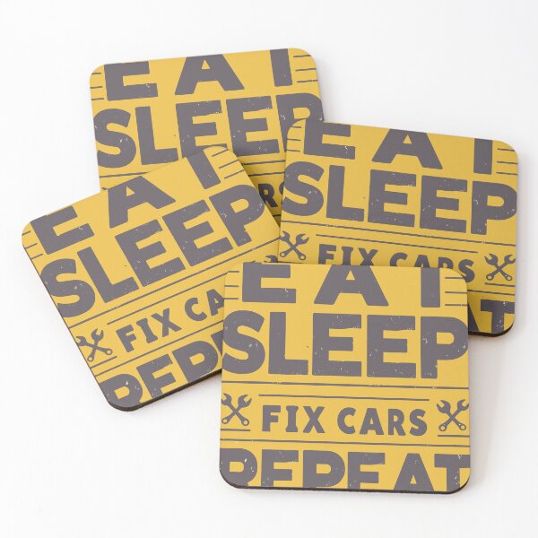 Item preview, Eat Sleep Fix Cars Repeat designed and sold by bihtti.