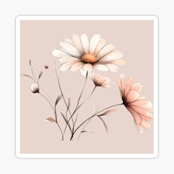 Item preview, Dark Cluster of Daisies Watercolor Painting designed and sold by Star-Fragment.