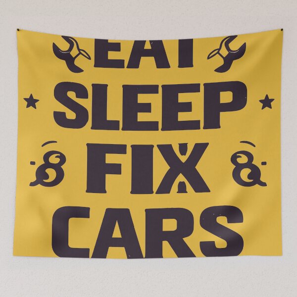 Item preview, Eat Sleep Fix Cars Repeat designed and sold by bihtti.