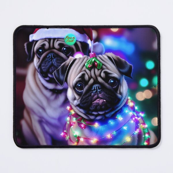 Item preview, Pug HAPPY HOLIDAYS 82 MERRY CHRISTMAS     designed and sold by RedBluffTraders.