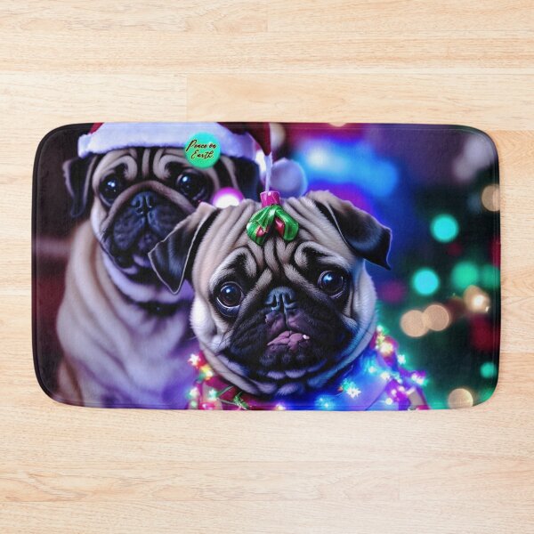 Item preview, Pug HAPPY HOLIDAYS 82 MERRY CHRISTMAS     designed and sold by RedBluffTraders.