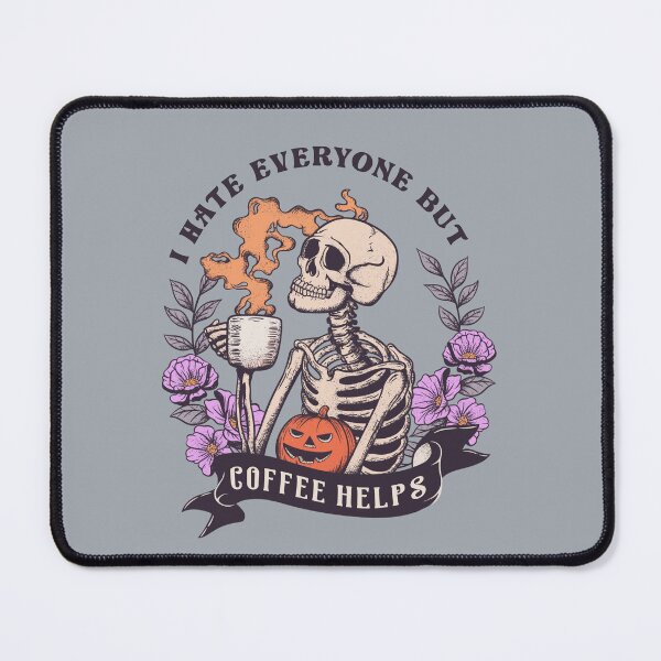 Item preview, "Coffee Helps" Funny Skeleton designed and sold by FlawlessSeams.
