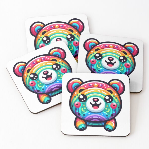 Item preview, Colorful Rainbow Spotty Bear  designed and sold by CharmStudio.