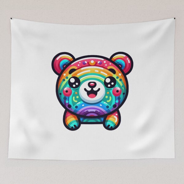 Item preview, Colorful Rainbow Spotty Bear  designed and sold by CharmStudio.