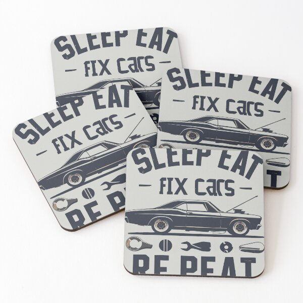 Item preview, Eat Sleep Fix Cars Repeat designed and sold by bihtti.