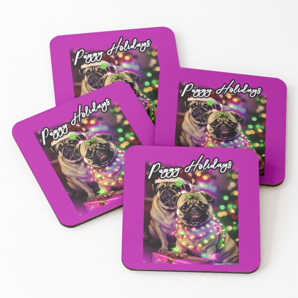 Item preview, Pug HAPPY HOLIDAYS 82 MERRY CHRISTMAS PUGGY HOLIDAYS designed and sold by RedBluffTraders.
